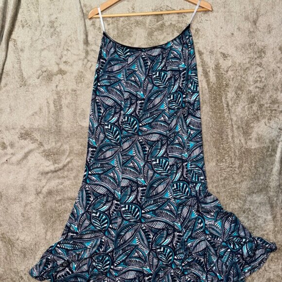 Precis Petite Women’s Blue Patterned Long Skirt - Picture 5 of 5
